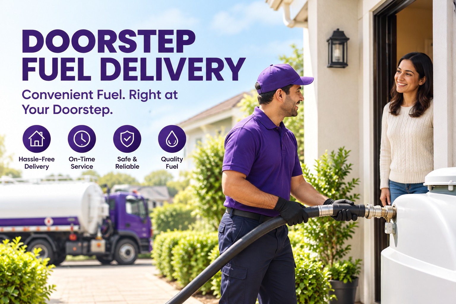 Doorstep fuel delivery for commercial and industrial businesses